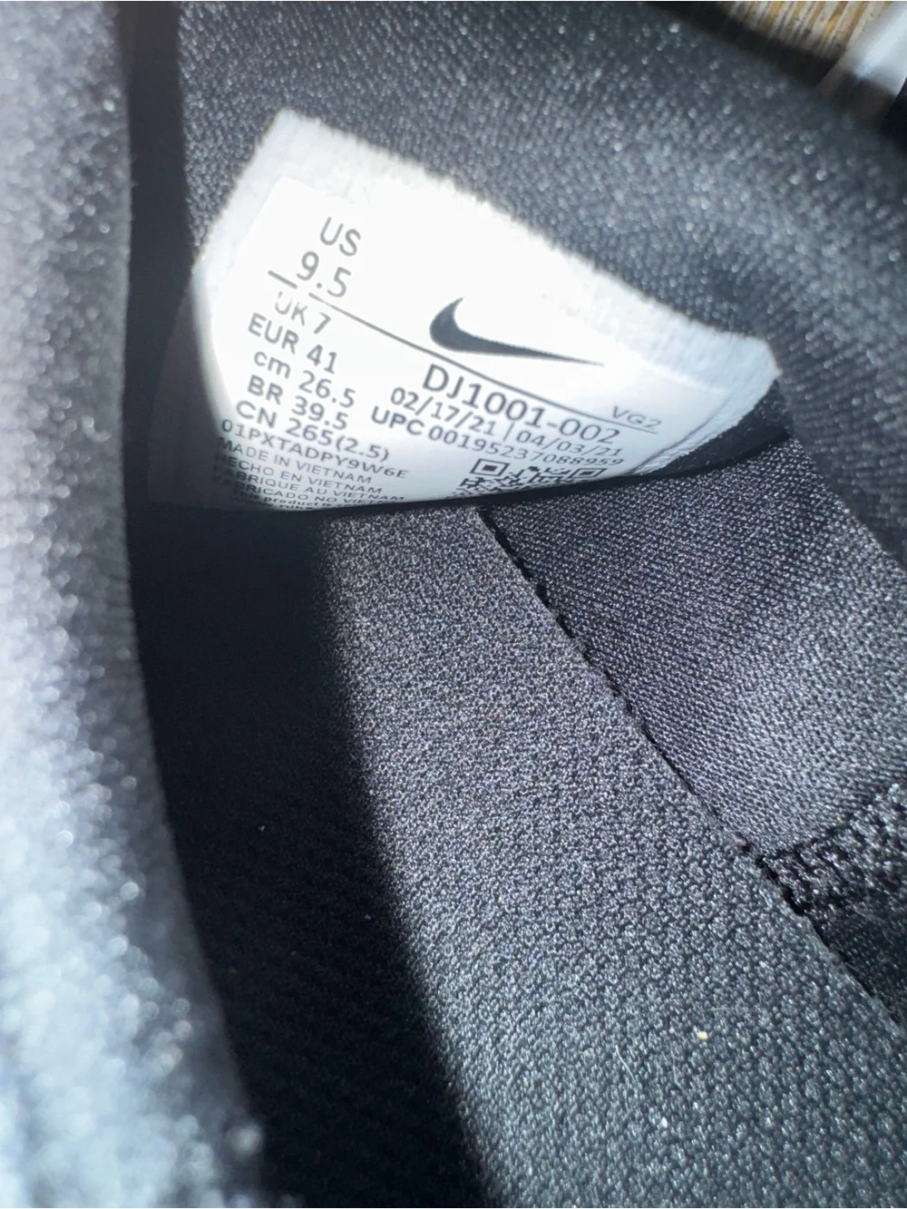 Nike Womens AD Comfort Slip-On Black & White Sneakers